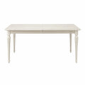 Tavolo da pranzo rettangolare 140 x 80 x 75 cm in MDF laccato bianco struttura in legno ingegnerizzato con gambe tornite stile classico