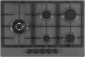 SCHOCK Piano Cottura 5 Fuochi Gas Professionale con Manopole Soft Touch e Griglie in Ghisa