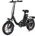 Finbike Bicicletta Elettrica Pieghevole 250W, Autonomia 88KM, 3 Modalità, Batteria 374.4WH, Carico 120kg