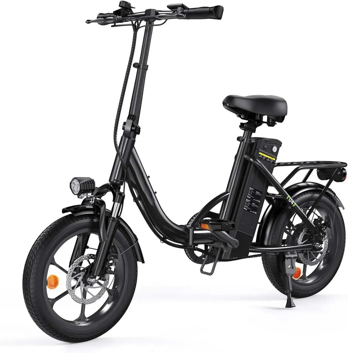 Finbike Bicicletta Elettrica Pieghevole 250W, Autonomia 88KM, 3 Modalità, Batteria 374.4WH, Carico 120kg