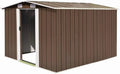 Capanno in Metallo Marrone per Attrezzi 257x298x178 cm da Giardino