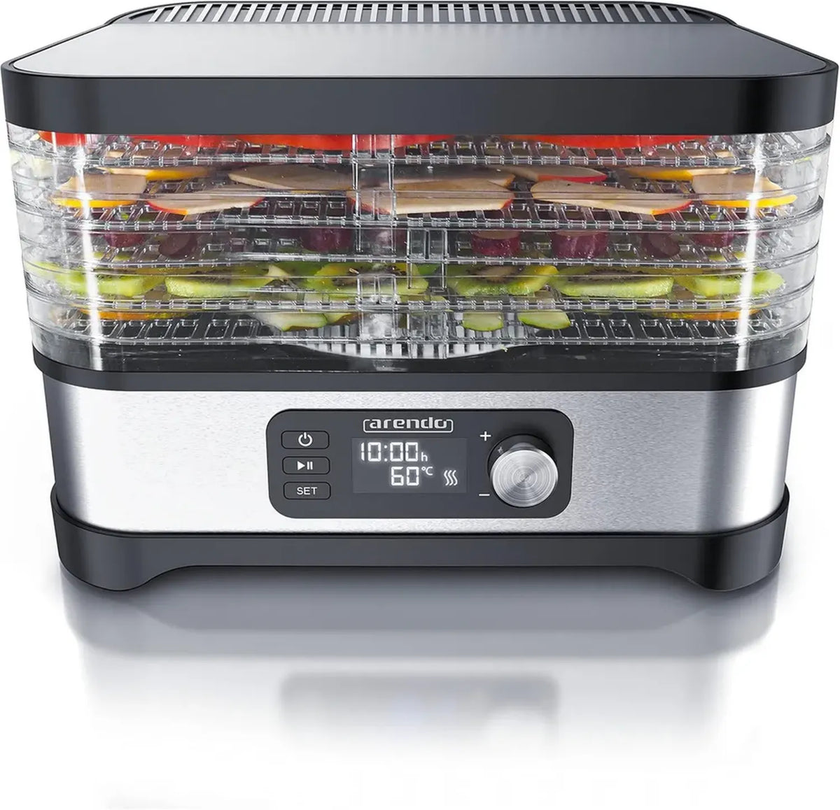 Essiccatore Arendo in Acciaio Inox 400W con Timer e Controllo della Temperatura