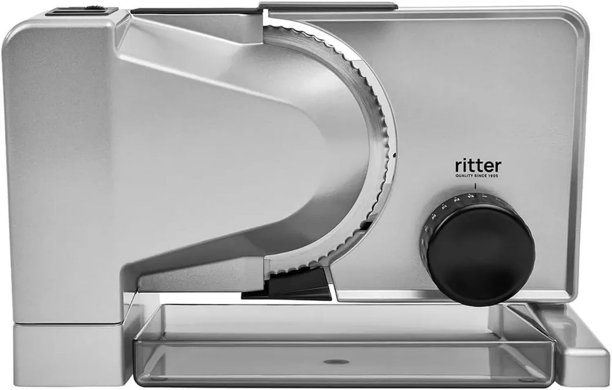 Affettatrice Elettrica Ritter Serano 7 Duo Plus, 65W, Metallo, Argento, Fabbricata in Germania