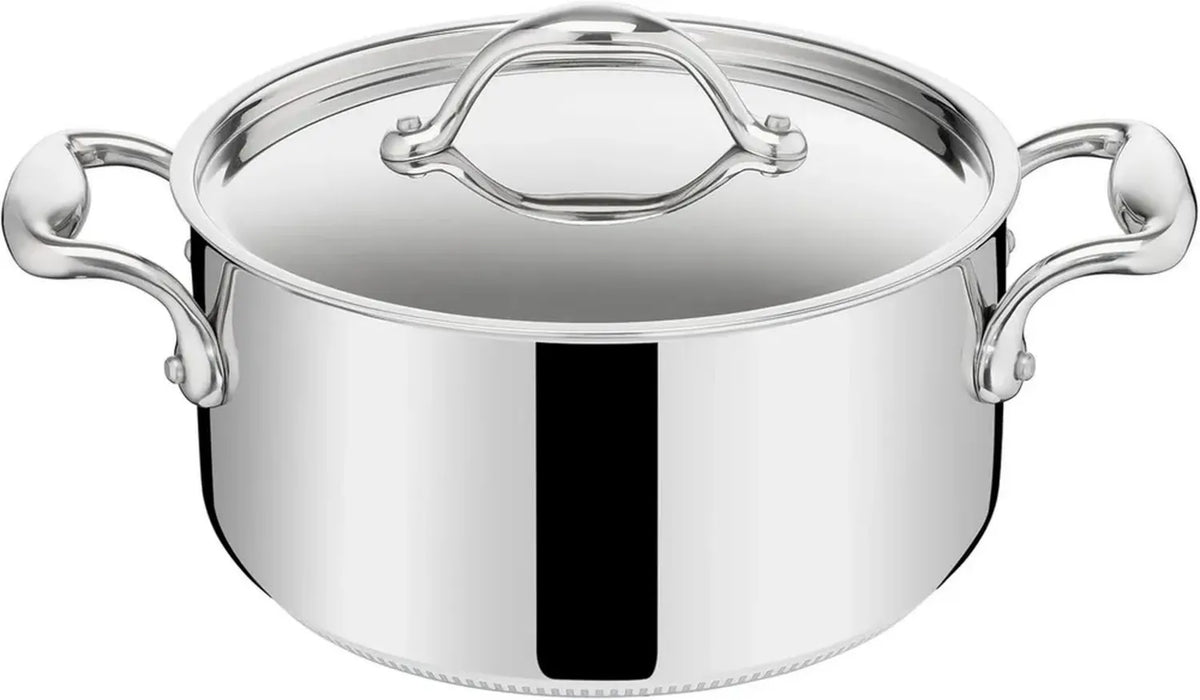 Lagostina Accademia Casseruola con Coperchio in Acciaio Inox Ø 24 cm, Compatibile con Induzione, Gas e Forno