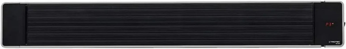 Riscaldatore a Infrarossi TROTEC IRD 2400 - Potenza Regolabile 800W/1600W/2400W, Radiatore Scuro IP55, Telecomando Incluso, Timer