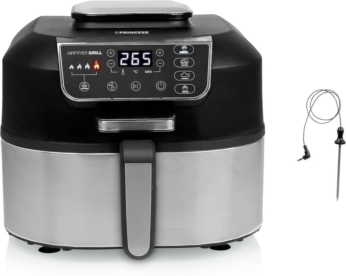 Friggitrice ad Aria Princess con Sensore Termico - Capacità 5,6 L - 4 Programmi - 1760 W - Fino a 265 °C