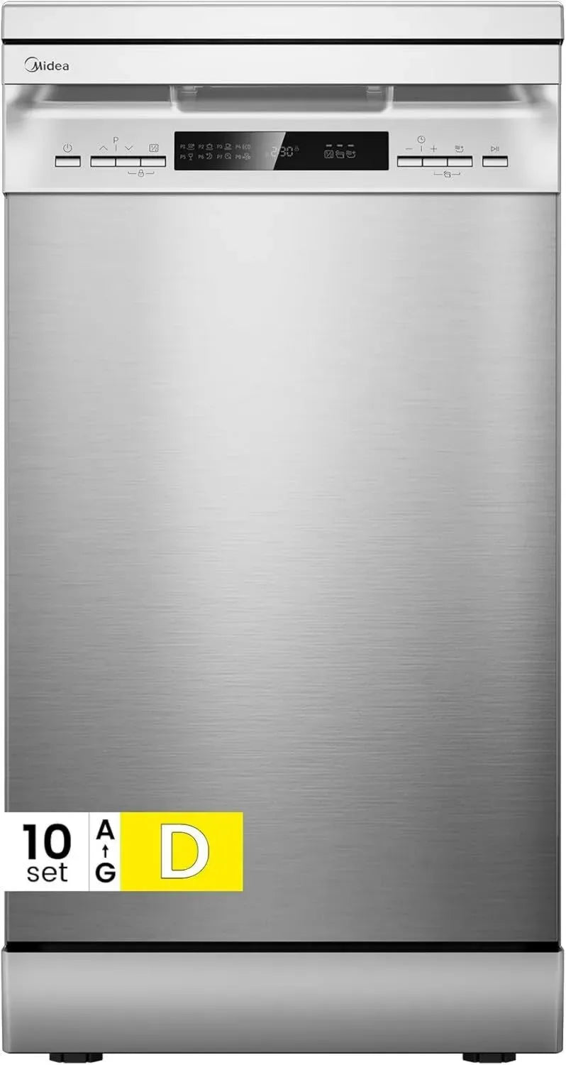 Lavastoviglie Midea 10 Coperti, 8 Programmi, LED, Inox