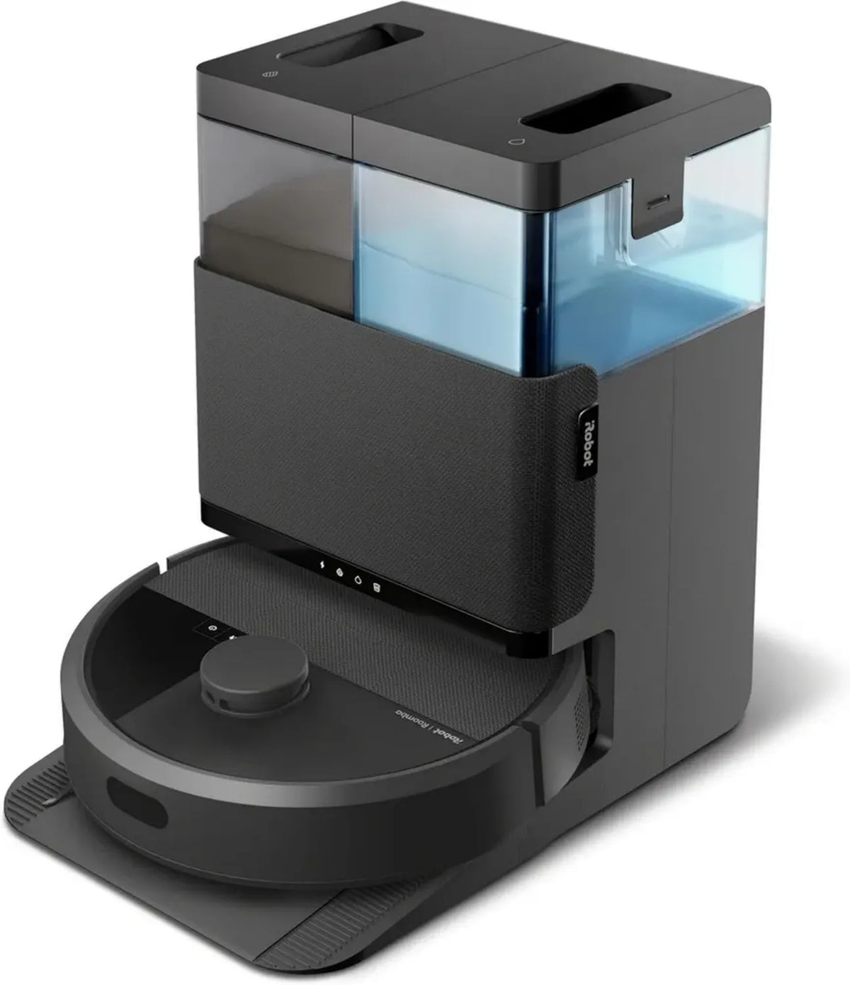 iRobot Roomba Plus Combo 405 con Stazione AutoWash, Robot Aspirapolvere e Lavapavimenti, Tecnologia LiDAR, Riconoscimento Tappeti, Pulizia Intelligente, DualClean e SmartScrub, Controllo Vocale e App, Nero