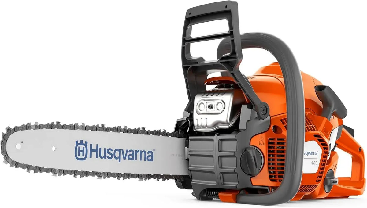Motosega Husqvarna 130: Leggera e Potente per Casa e Giardino, Barra 35 cm, Motore X-Torq 38 cm³, 1.5 kW, 4.7 Kg