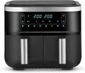 Friggitrice ad Aria SEVERIN FR 2453 con Doppio Cestello e Display Touch, Regolazione Temprature 80-200°C, Capacità 7,6L, 8 Programmi