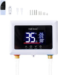 Scaldabagno istantaneo 5500W 230V con LED e touch, temperatura regolabile 20-50°C, adatto per doccia e cucina, montaggio a parete