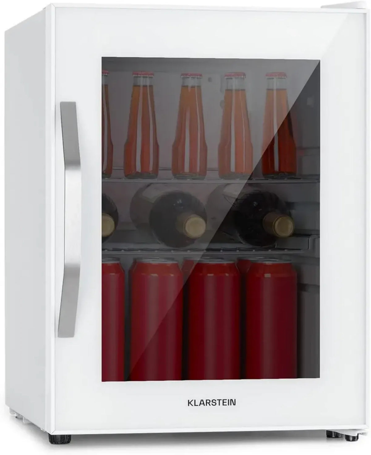 Frigorifero Compatto Klarstein per Ufficio e Camera, Porta in Vetro, Ripiani Regolabili, Capacità 33L, Temperatura 0-10°C