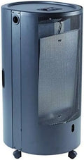 Stufa a gas portatile Marvin Blue Belle Chic 5 ruote con portabombola, made in Italy (Nero)