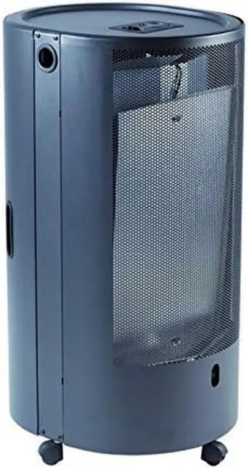 Stufa a gas portatile Marvin Blue Belle Chic 5 ruote con portabombola, made in Italy (Nero)