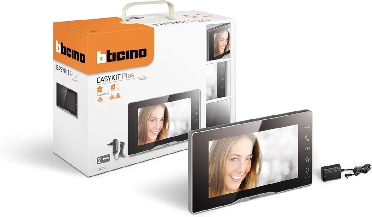 BTICINO Monitor Videocitofono 7' Vivavoce con Touch Screen e Finitura a Specchio