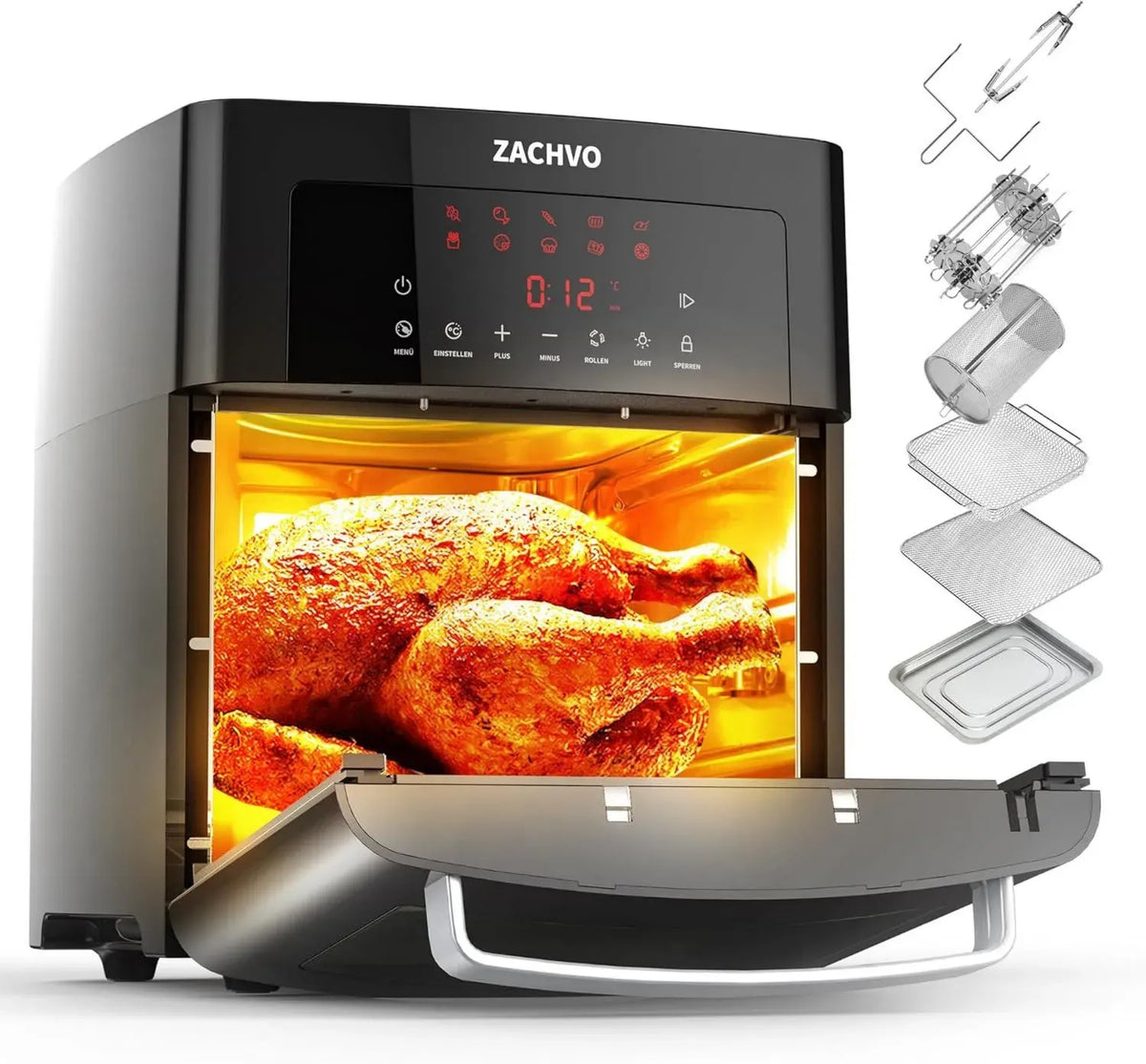 Friggitrice ad Aria XXL 15L 1700W con 10 Programmi e Touch Screen