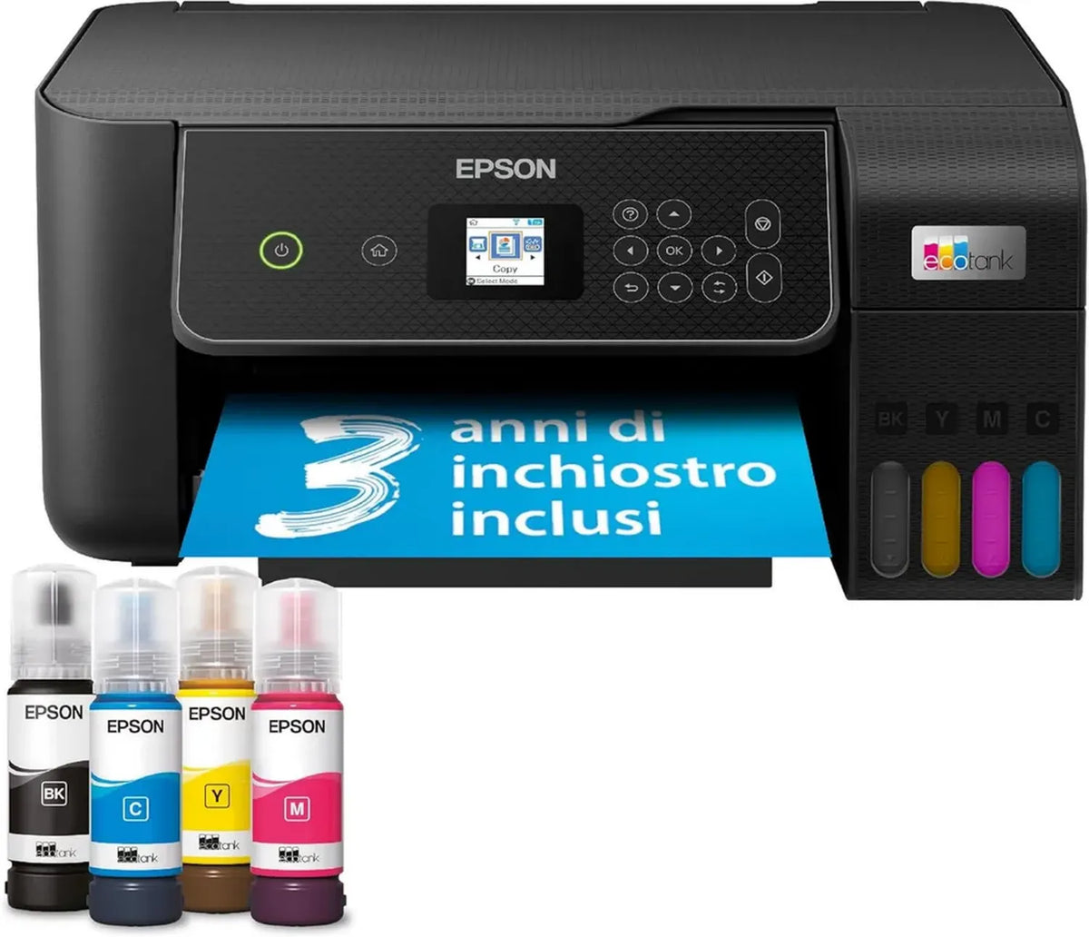 Stampante Epson EcoTank ET-2870 A4 con Wi-Fi e Serbatoi Ricaricabili, Inchiostro per 3 Anni