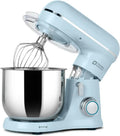 Impastatrice Planetaria Compatta 3,5L, 10 Velocità, Frusta, Gancio e Mescolatore per Pizza, Colore Azzurro