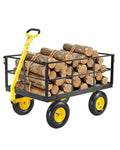 VEVOR Carrello da Giardino in Acciaio 635 kg con Lati Rimovibili e Pneumatici Resistenti