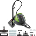 Pulitore a Vapore Polti Vaporetto Pro 95 Turbo, 5 Bar, 1100W, Autonomia Continua, 14 Accessori, Nero/Verde, Eco