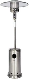 Riscaldatore a Fungo da Esterno in Acciaio Inox 13kW con Ruote, Sicurezza per Terrazze e Giardini, Argento