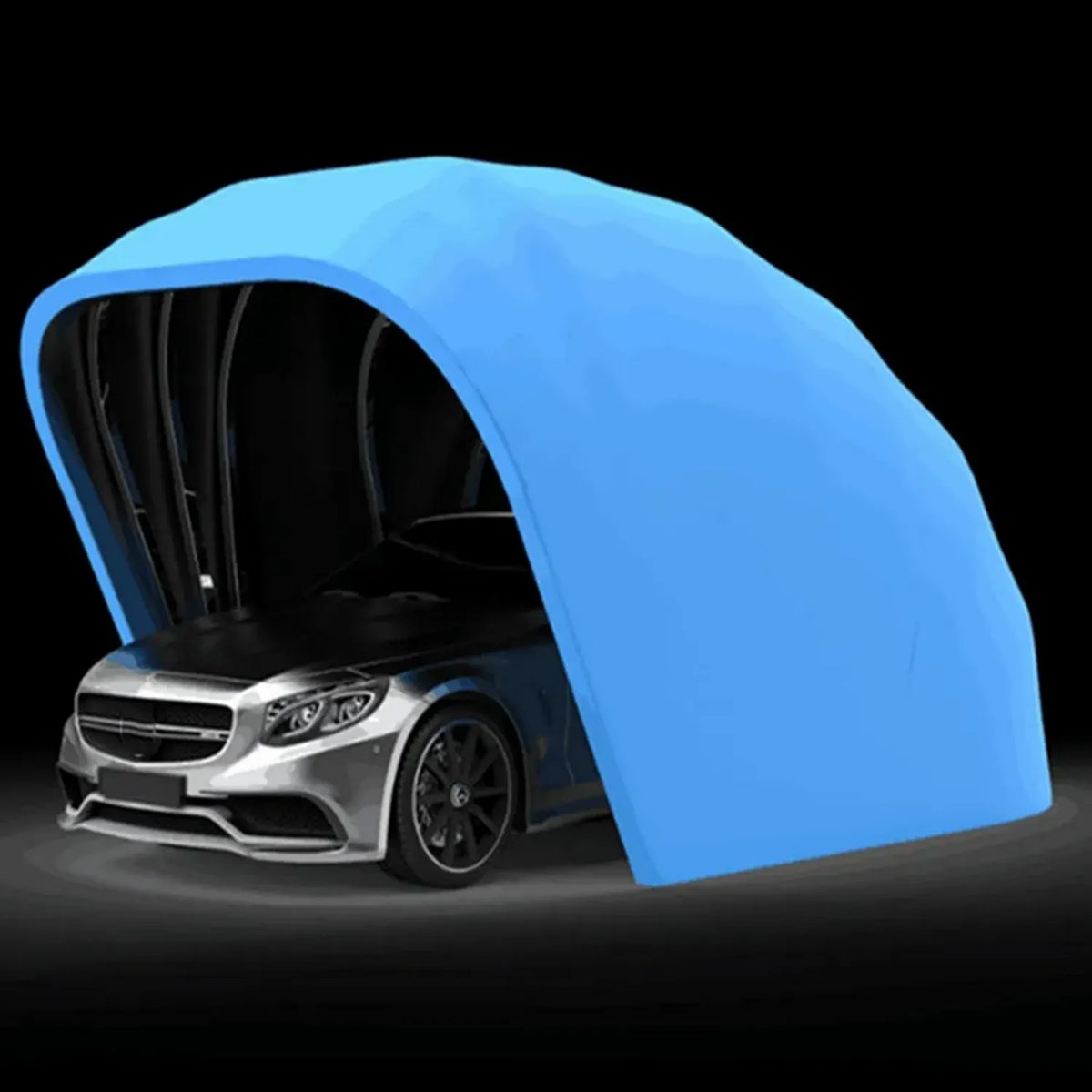Garage Mobile Automatico in Acciaio Inox con Telecomando, Tenda Pieghevole Resistente per Auto (Verde)