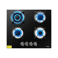 Piano Cottura VEVOR a 4 Fuochi in Vetro Temperato, 7800 W, GPL e GN, Sicurezza Termocoppia