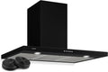 Klarstein Limelight Cappa Aspirante a Parete, 90 cm, 600 m³/h, LED, Nero