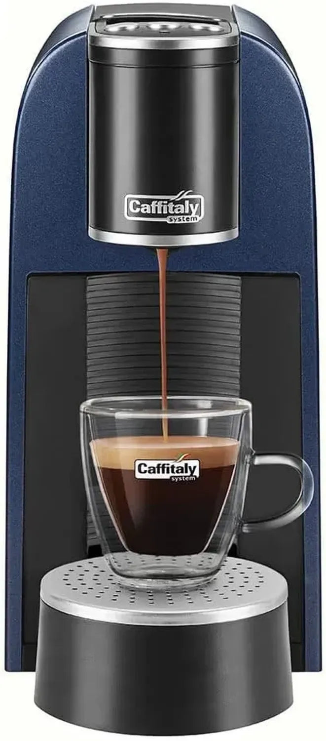 Macchina da Caffè Caffitaly S33R Arka per Capsule, Compatta e Silenziosa, Multibevanda, con Dosaggio Automatico e Spegnimento, Blu