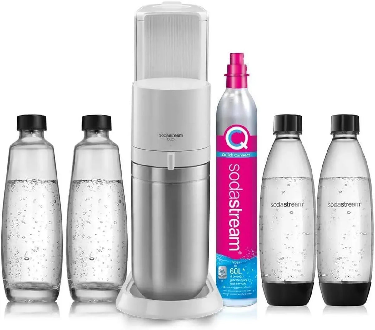 Sodastream Duo Bianco, Kit Completo per Acqua Frizzante