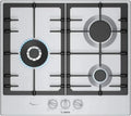 Bosch Serie 6 Piano cottura a gas 60 cm con 3 bruciatori in acciaio inox