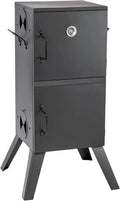 Affumicatore BBQ a Carbonella in Acciaio con Termometro, Griglie Cromate e Ganci, 54x50,5x100 cm
