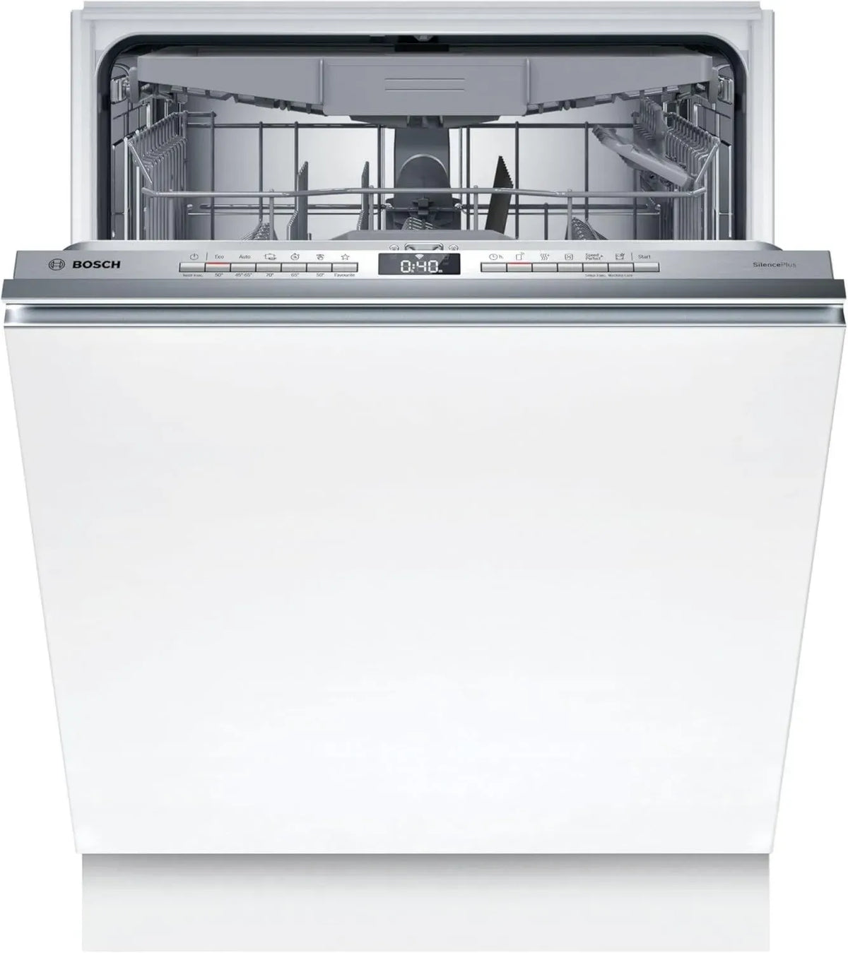 Lavastoviglie Bosch Serie 4 SMV4HCX07E, Smart, Incasso Totale, 10 Coperti, Cestelli Regolabili, Motore EcoSilence, 60 cm
