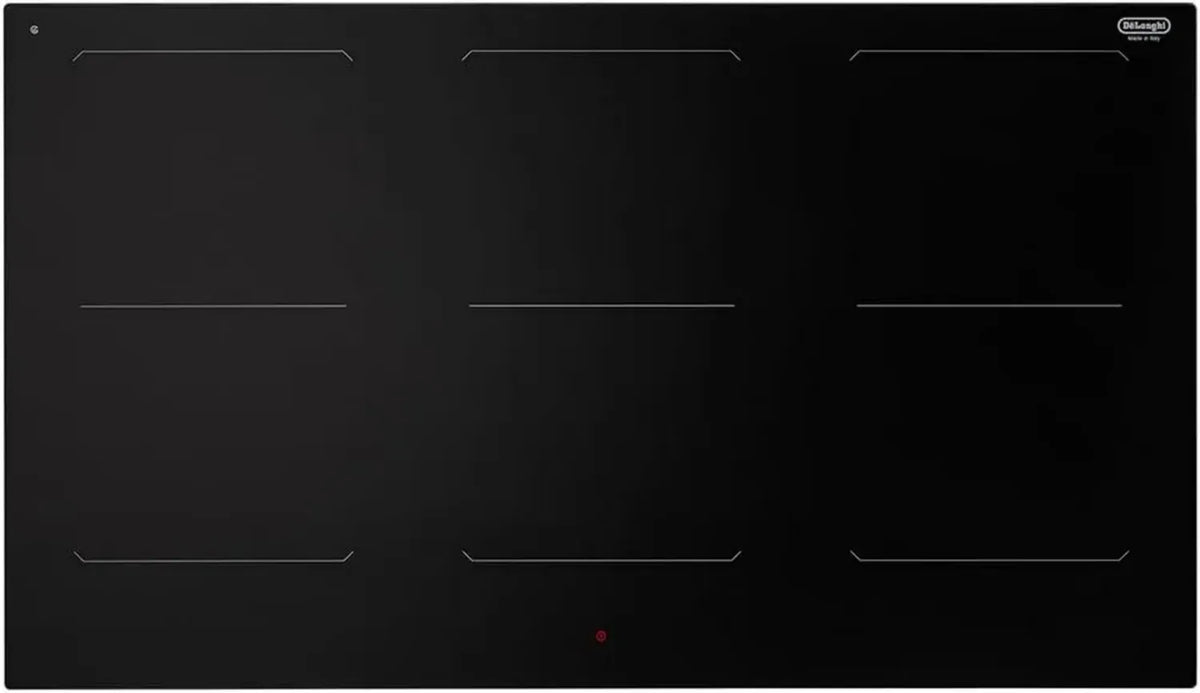 Piano Cottura Induzione Vetroceramica De'Longhi 90cm, 6 Zone, Touch Control, Full Bridge, Nero