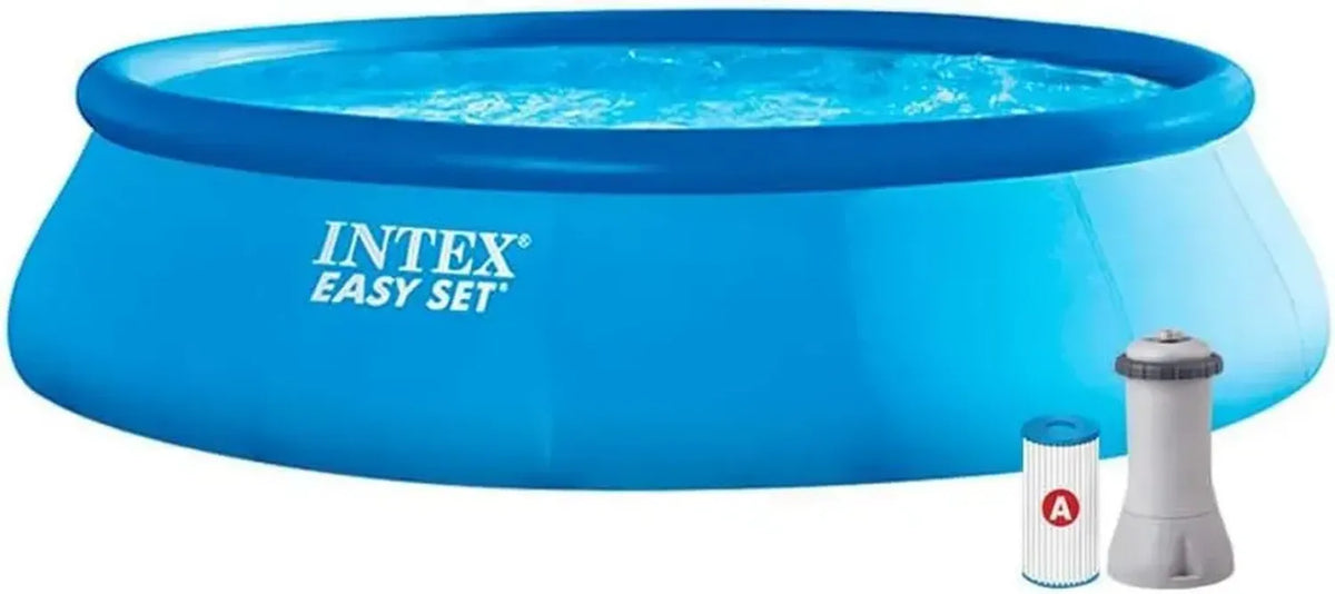 Intex Piscina Fuori Terra Rotonda con Pompa Filtro e Accessori, 12430 L, PVC, 457 x 107 cm