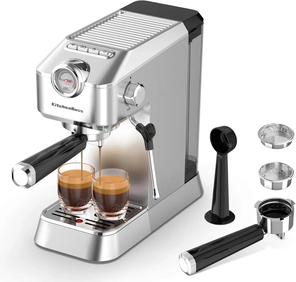 Macchina da Caffè Espresso 15 Bar con Vaporizzatore e Serbatoio Rimovibile 1,2 L
