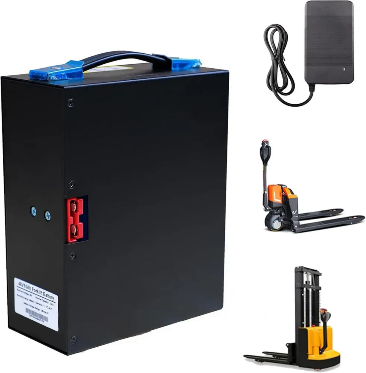 Batterie 48V per transpallet e carrelli elevatori, capacità 10-20 Ah, compatibili con spina Anderson