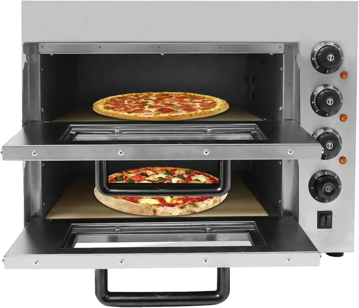 Tagtuell Forno Elettrico per Pizza, 3000W, Doppio Strato, Ideale per Gastronomia, 50-350°C