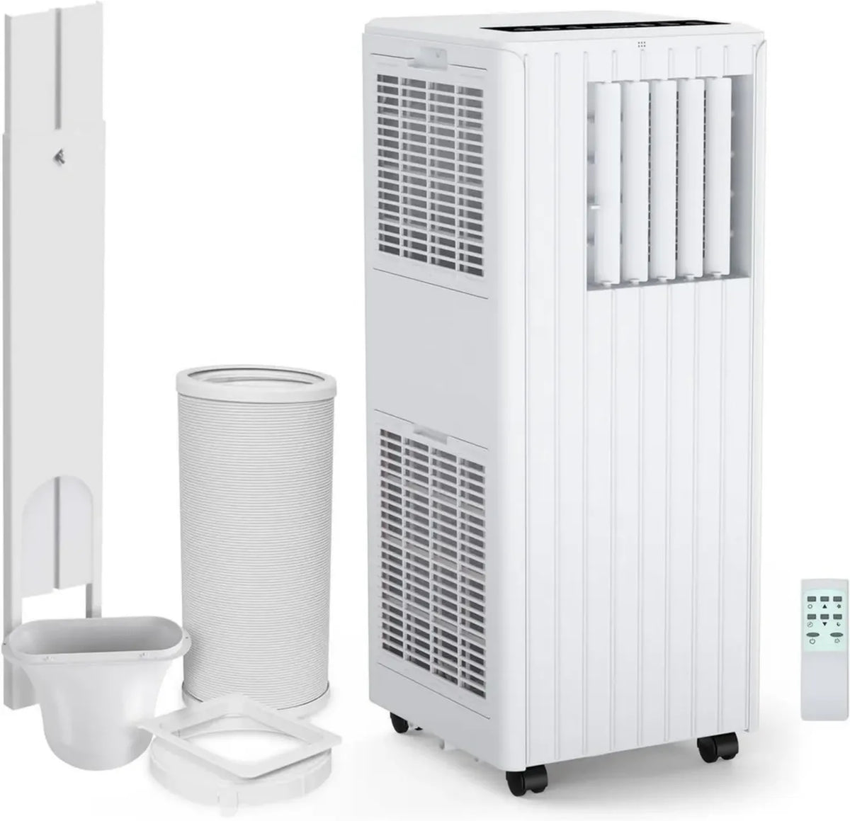 Climatizzatore Portatile 9000 BTU, Funzione 3-in-1 con Deumidificatore e Ventilatore, Controllo Remoto e Timer 24H
