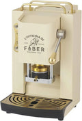 Faber Macchina da Caffè Pro Deluxe con Cialde ESE 44mm, Finiture in Ottone, Pressacialda Regolabile