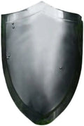 Scudo Medievale Cavaliere in Acciaio Argentato 61 cm per LARP, Fatto a Mano
