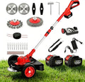 Rasaerba a Batteria 21V con 2 Batterie 4,0Ah e 4 Lame Diverse per Giardino