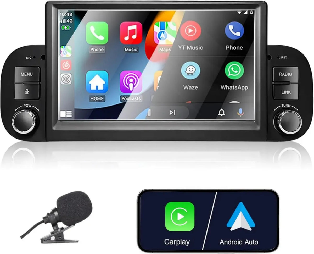 Sistema Multimediale da 7'' per Fiat Panda 2013-2020 con Carplay/Android Auto