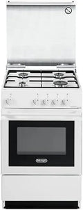 DE LONGHI Fornello a Gas 4 Fuochi con Forno Integrato 50x50 cm Bianco