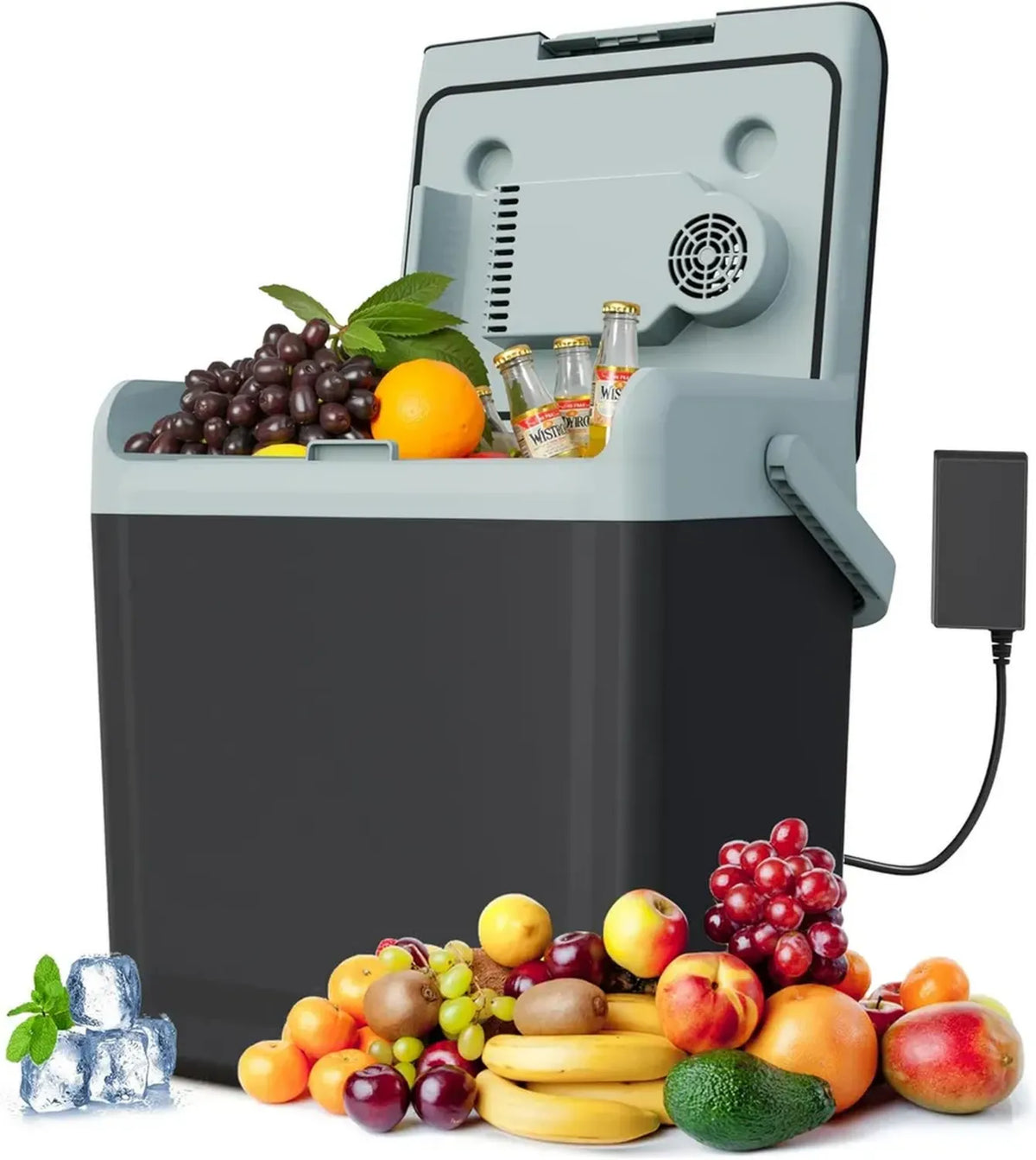 Mini Frigo Termoelettrico 25 QT Portatile, Doppio Funzione Riscaldamento e Raffreddamento, Ideale per Auto, Camper e Casa, Nero