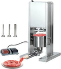 Insaccatrice Elettrica per Salsicce 2L, Verticale in Acciaio Inox 200W, 3 Tubi, Pedale, Forza 1000N