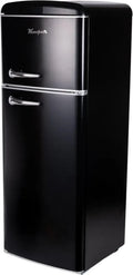 Frigorifero Retrò Doppia Porta 240L, Nero, 54,6x55,4x148,7cm, Kooper