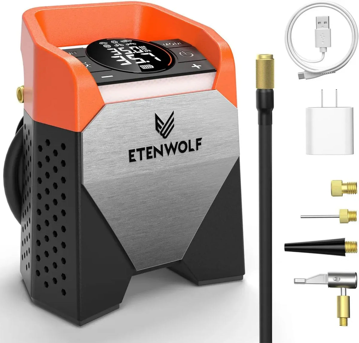 Compressore Aria Portatile Senza Fili 160 PSI 15600 mAh con LED