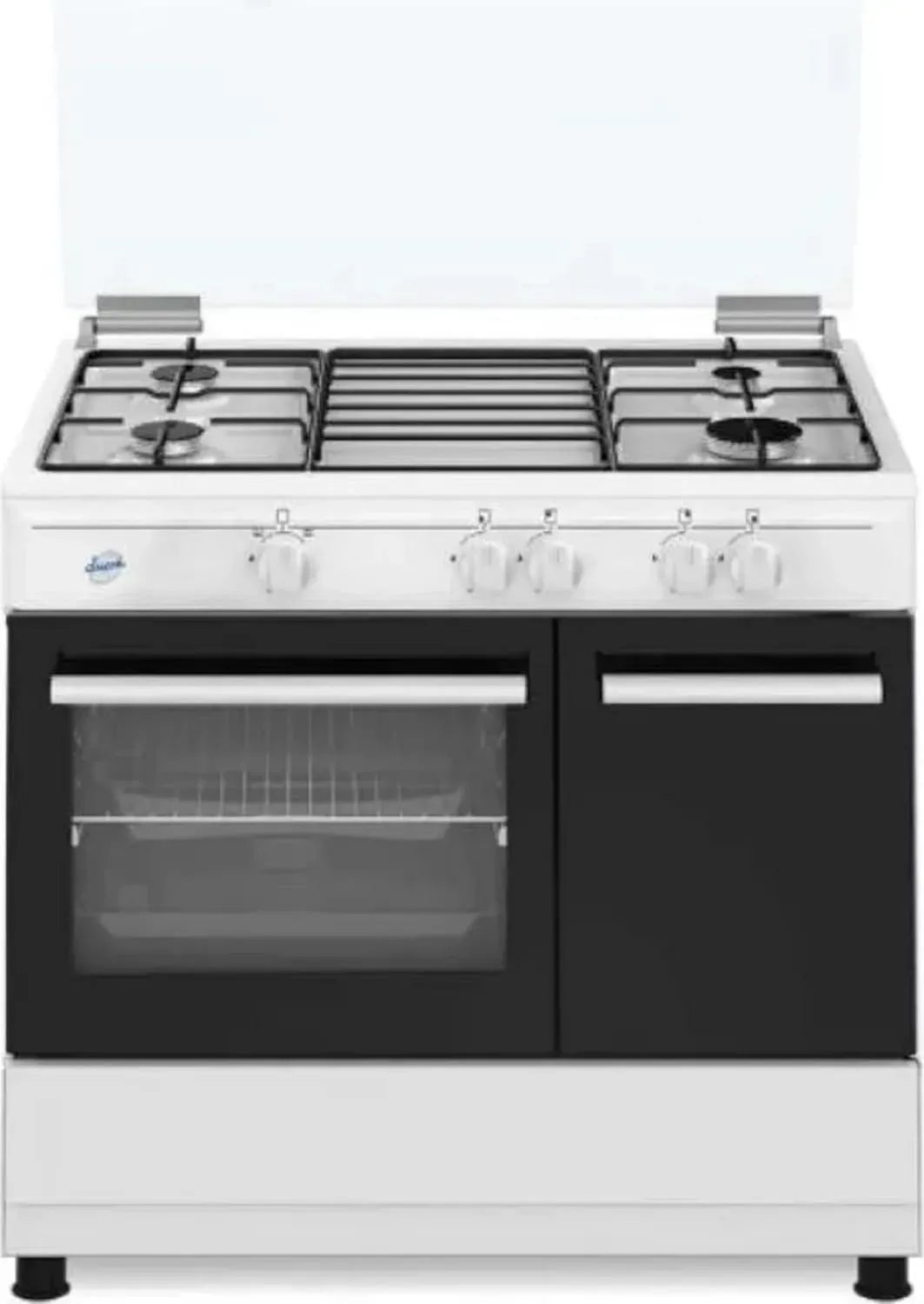 Ducati SD490GWE - Fornello a gas con forno integrato, 90x60 cm, colore bianco
