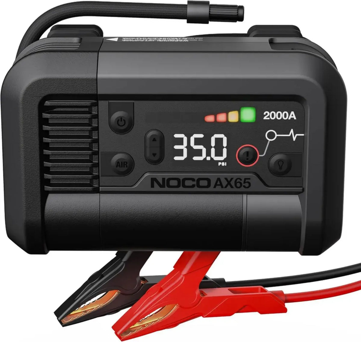 NOCO Boost+Air AX65: Avviatore 2000A e Compressore Portatile – Per Motori Benzina fino a 8.0L e Diesel fino a 6.0L – Alta Portata e Gonfiaggio Veloce